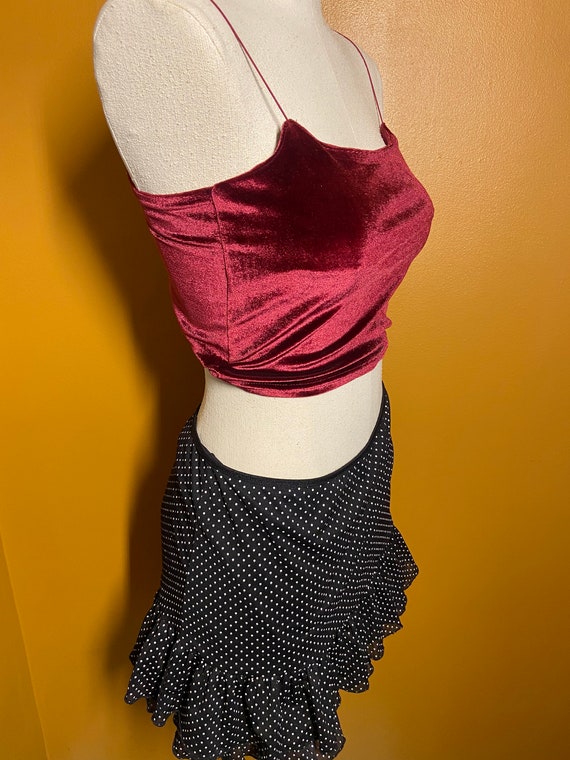 The Sweet Escape Skirt: Y2K Vintage Black Polka D… - image 5