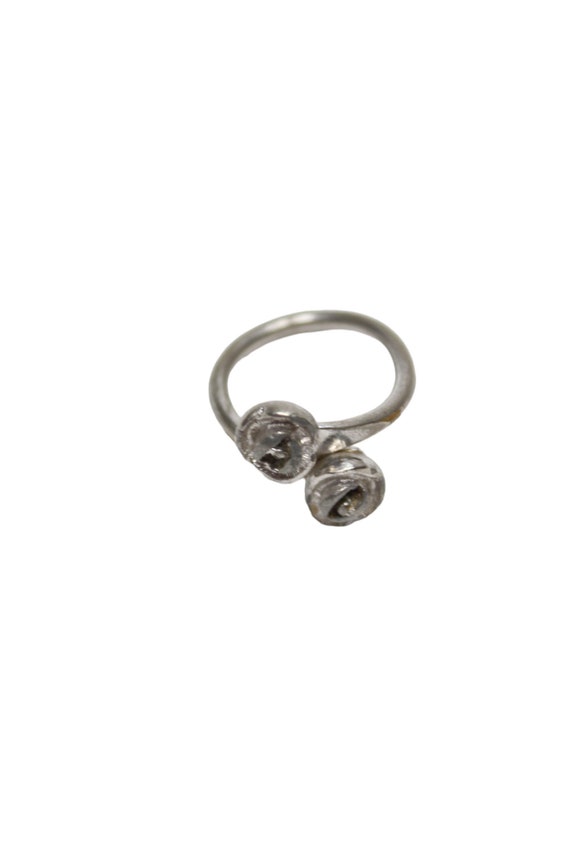 The Wine + Roses Ring: Vintage Silver Plated Adju… - image 3