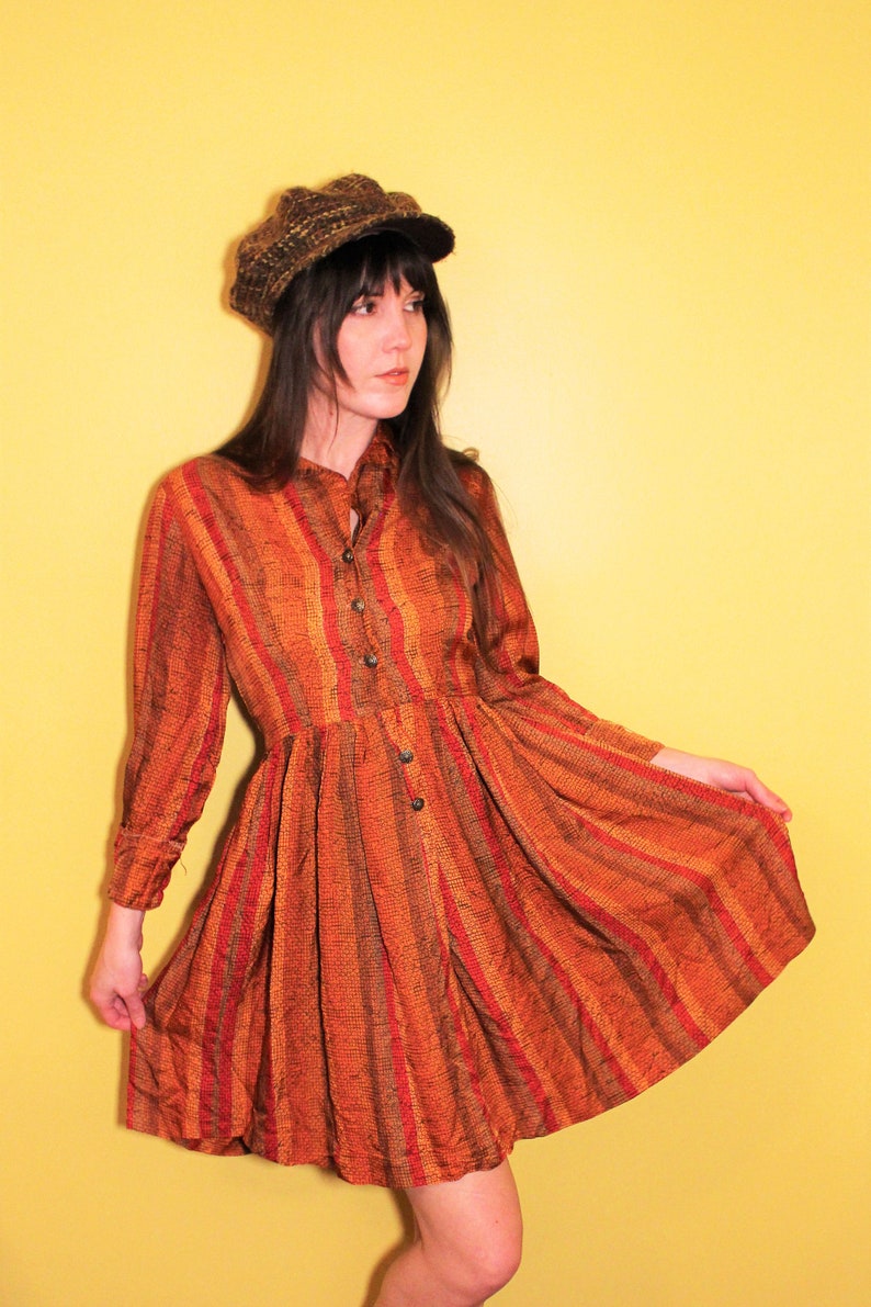orange hippie dress