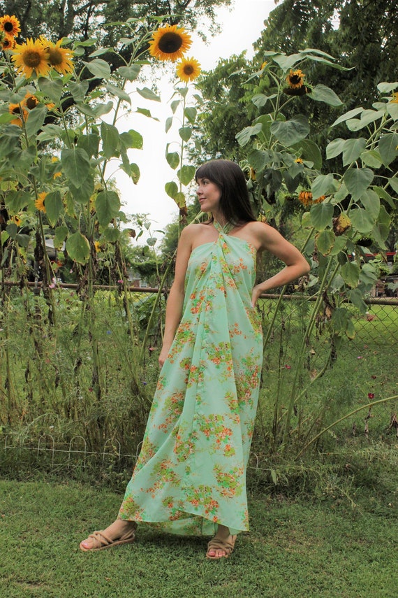 The Hanalei Bay Sarong Dress / Skirt: Rare 1970s … - image 1