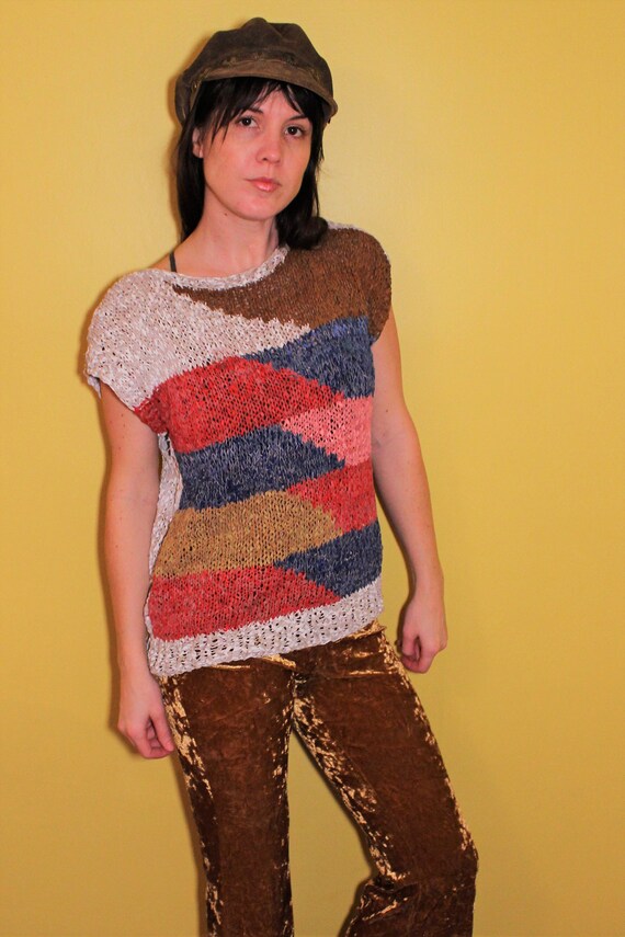 The Kaleidoscope Woven Top: Handmade Tribal Vinta… - image 1