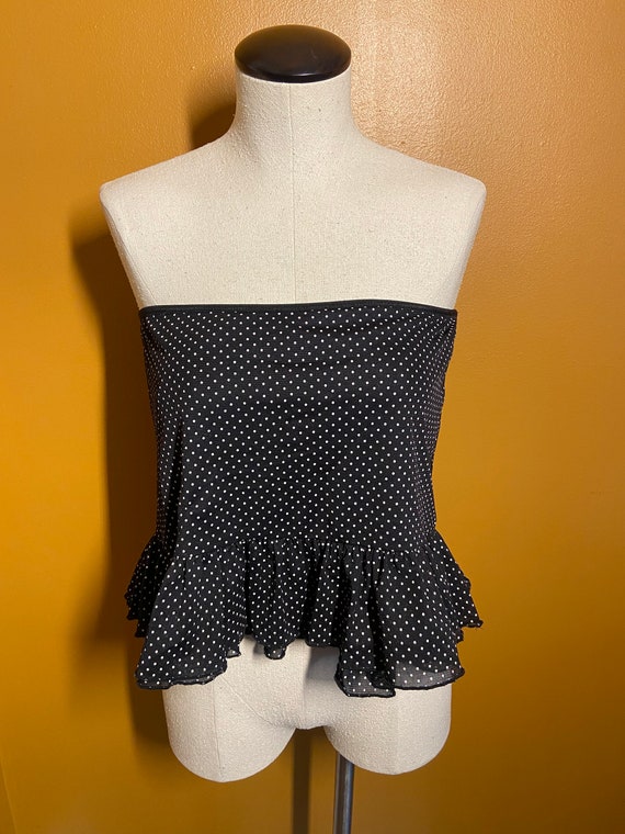 The Sweet Escape Skirt: Y2K Vintage Black Polka D… - image 2