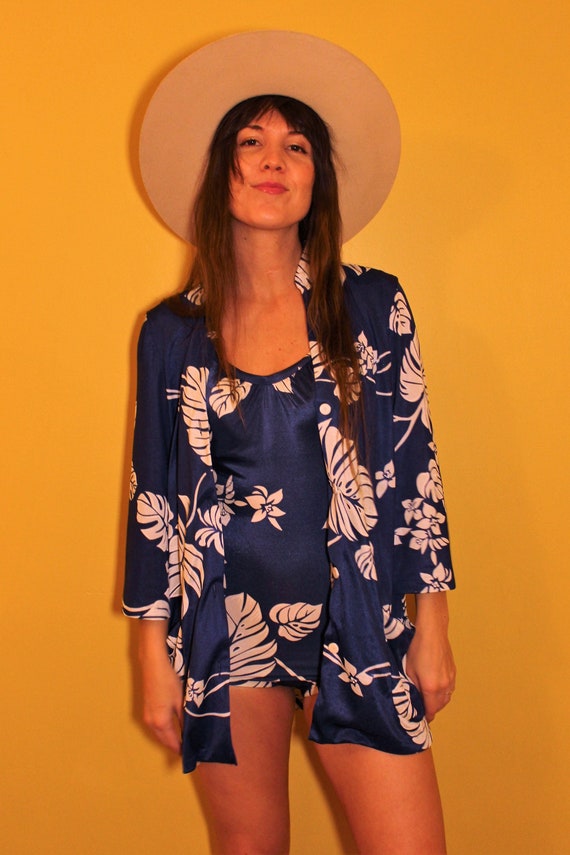 The Blue Bayou Swimsuit Kimono Set: Rare 1960s Vi… - image 1