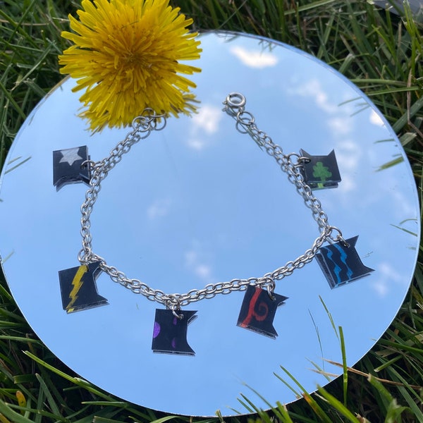 Stained Glass Warrior Cat Inspired Bracelet, Necklace, or BOTH!