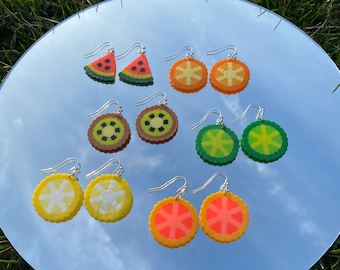 Fruit Pixel Earrings