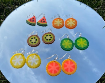 Fruit Pixel Earrings