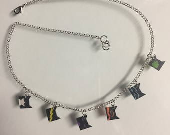 Stained Glass Warrior Cat Clan Necklace