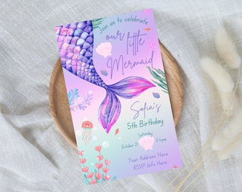 Mermaid Birthday Invitation