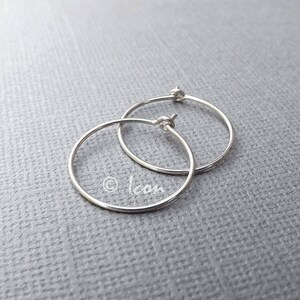 Hoop Earrings, Silver Hoop Earring, Sterling Silver Hoops, Lightweight Minimal Handmade Hoop Dangle Earring custom jewelry gift
