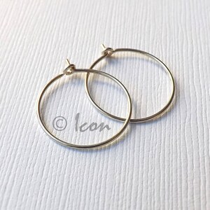 Silver Hoop Earrings Simple Hoops Lightweight Minimal Hoop Earring Modern handmade hoop, pair of Sterling Silver Hoops, everyday hoops