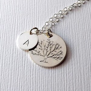 Sterling Silver Family Tree Necklace Silver Personalized Necklace Custom Tree Pendant Jewelry gift mom gift, wife gift inspirational gift