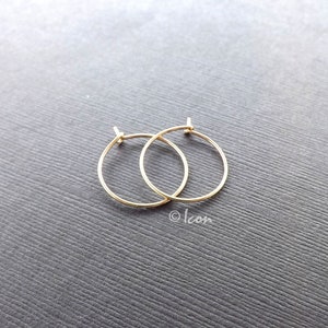 14k Solid Gold Hoop Earrings, Gold Hoops, 14k Gold Earring, Gold Huggie Hoops Minimal Hoop, Classic Gold Hoop, Solid Gold Hug Hoop