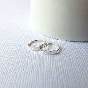 Sleeper Hoop Earrings, Open Hoop Silver Hoops, Small 10mm Simple Hoop Earring, Minimal Huggie Hoop, handmade hoop everyday earrings image 2