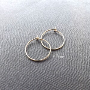 Gold Hoop Earrings, Solid Gold Hoops, 14k Gold Earring,  Minimal Hoop, Classic Gold Hoop, Solid Gold Huggie Hoop
