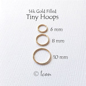 Tiny Hoop Earring Simple Hoop, Gold Hoops Nose Ring Helix Ring Septum Ring Minimal Earrings, huggie earrings, cartilage hoop, huggie hoops