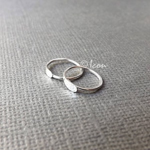 Sleeper Hoop Earrings, Open Hoop Silver Hoops, Small 10mm Simple Hoop Earring, Minimal Huggie Hoop, handmade hoop everyday earrings image 5