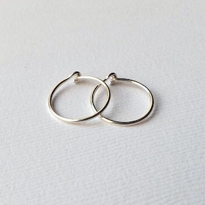 Silver Hoop Earrings Small Hoops, Minimal Sterling Silver Hoop Earring huggie hoop, Women gift, Men gift, custom handmade jewelry