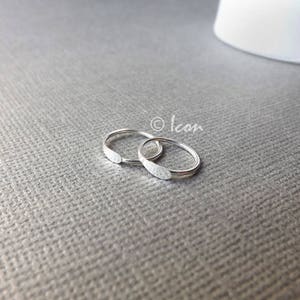 Sleeper Hoop Earrings, Open Hoop Silver Hoops, Small 10mm Simple Hoop Earring, Minimal Huggie Hoop, handmade hoop everyday earrings image 4