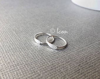 Silver Hoop Earrings, Sleeper Hoops, 10 mm Open Hoop, Sterling Silver Hoops, Small Endless Hoop Earring, Catchless Minimal Earring gift