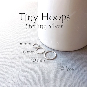 Hoop Earrings Huggie Earrings Small Hoop Earrings Dainty Hoops Cartilage Hoop, Silver Hoop Earrings Thin Hoops Minimalist Earrings