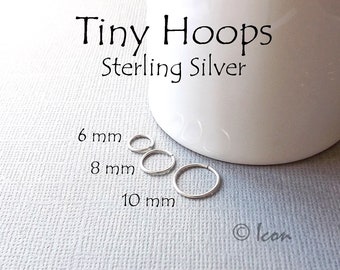 Sterling Silver Hoop Earrings Huggie Earring Small Hoops, Thin Wire Minimalist Earrings