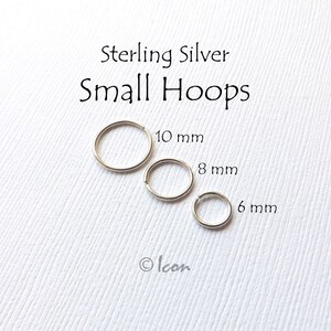 Silver Hoop Earring Cartilage Earring Nose Ring Helix Ring Septum Ring Endless Hoop Tiny Piercing Silver Tragus Conch Rook Hoops Hug Hoop
