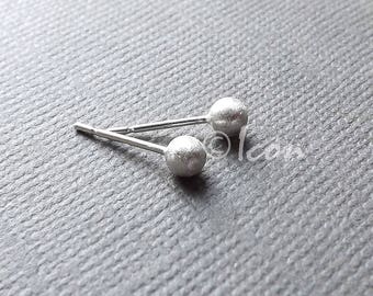 Silver Ball Earrings Dot Earring Sterling Silver Small Ball Post Earring, Tiny Bud Earring Minimalist Stud, handmade jewelry by Icon