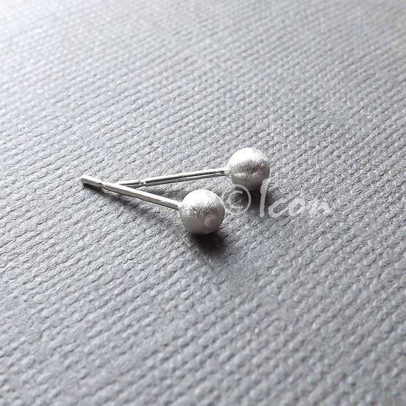 Silver Ball Earrings Dot Earring Sterling Silver Small Ball Post Earring,  Tiny Bud Earring Minimalist Stud, Handmade Jewelry by Icon - Etsy