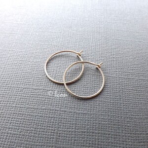 14k Solid Gold Hoops, Simple Gold Hoop Earrings, 14k Gold Earring, Gold Huggie Hoops Minimal Hoop, Classic Gold Hoop, Solid Gold Hug Hoop
