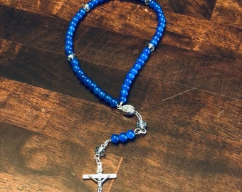 Catholic rosary, Anglican rosary, rosary beads, wall rosary, Catholic gifts, beaded wall rosary, glass bead rosary