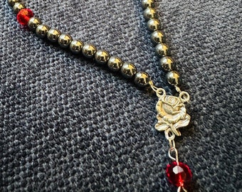 Catholic rosary, Anglican rosary, rosary beads, wall rosary, Catholic gifts, beaded wall rosary, glass bead rosary