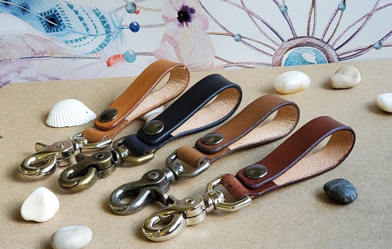 Real Leather Belt Key Hook Etsy