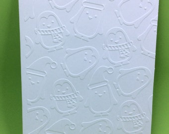 Set of Embossed Penguins Card