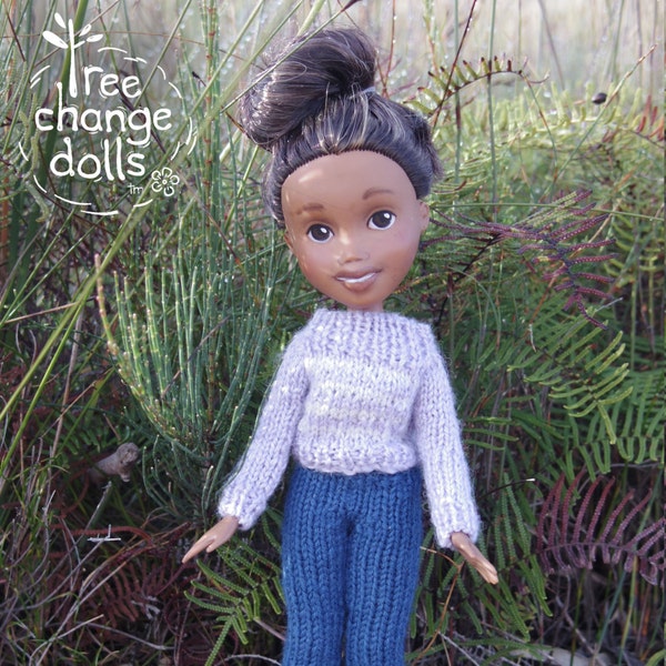 Tree Change Dolls® Doll #114 OOAK, repainted, restyled, second-hand doll upcycled by artist Sonia Singh