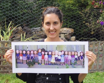 Limited Edition Signed Print of Tree Change Dolls® Class of Feb 2015, by Sonia Singh