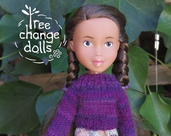 Tree Change Dolls® Doll #37-2024 OOAK, repainted, restyled, second-hand doll, by artist Sonia Singh