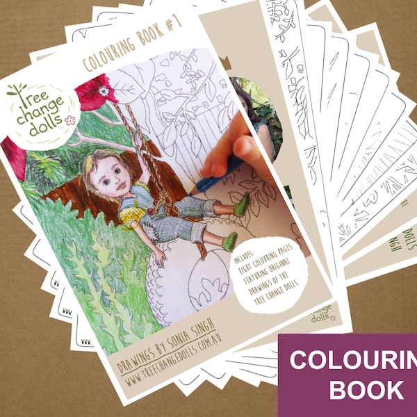 Tree Change Dolls® Colouring Book, original drawings by Sonia Singh