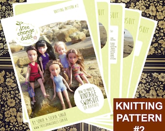 Tree Change Dolls® Knitting Pattern #2, Vintage Swimsuit (or Playsuit) by Sonia and Silvia Singh