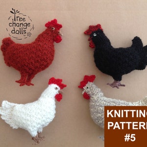 Tree Change Dolls® Knitting Pattern #5 Clucky Chook, by Sonia & Silvia Singh