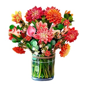 Carte pop-up Dahlia