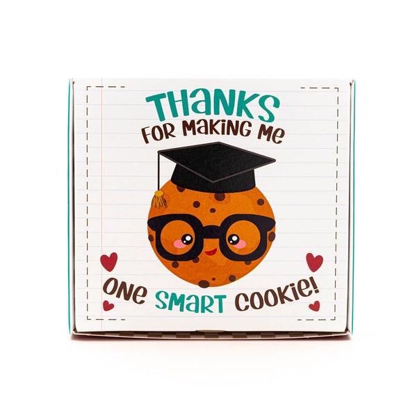 Thank You For Making Me One Smart Cookie Cookie Box (10 per pack)