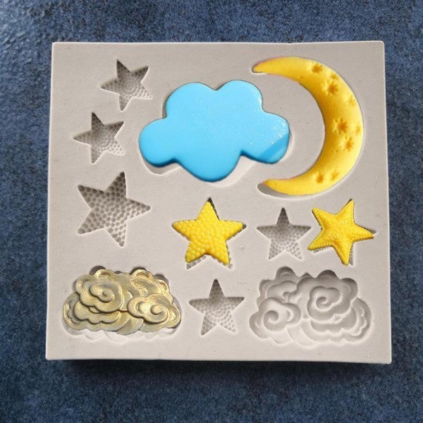 Moon / Clouds Silicone Mold