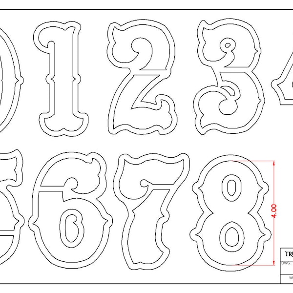Fancy Number - Etsy