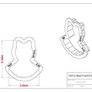 TuTu 01 Cookie Cutter 3.50"