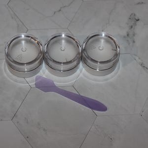 Envases vacíos de 3 unidades para mezclar polvos