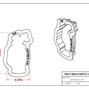 Golf Bag 01 Cookie Cutter