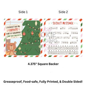 Cartes d'ornement d'arbre elfes résistantes aux graisses (paquet de 10)