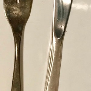 Vintage Pan Am Airlines in flight Airplane silverplate Silverware Fork Knife Set 1950s/60s PAA