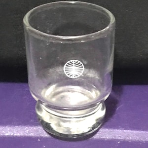 Vintage PAN AM Airlines First Class Logo shot Glass PAA