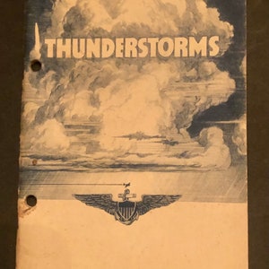 Vintage wwii US Navy Aeronautics Beureau Aerology Series THUNDERSTORMS Pilot Training Booklet #2 USN